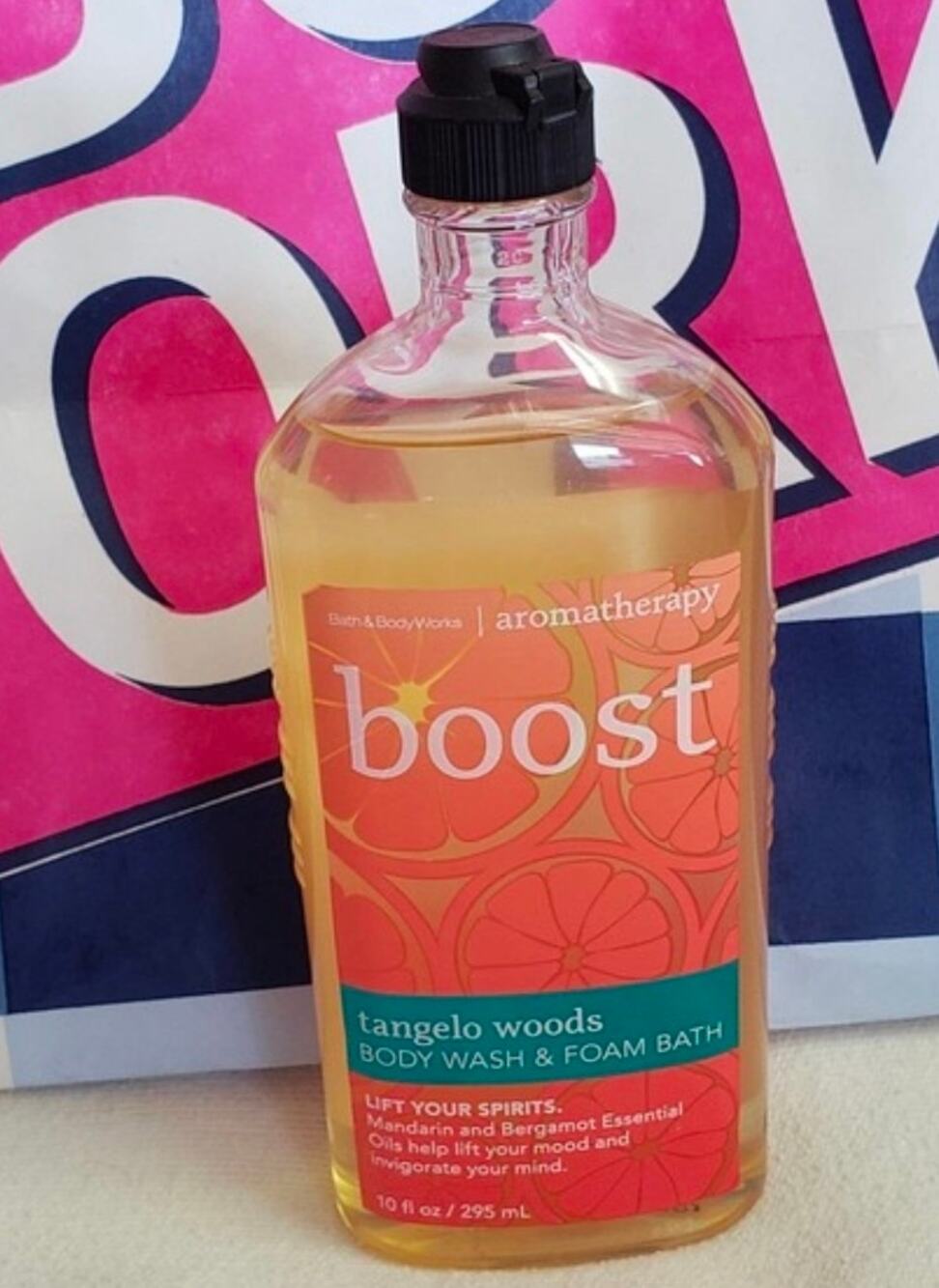 BBW Aromatherapy Boost Tangelo Woods Body Wash & Foam Bath